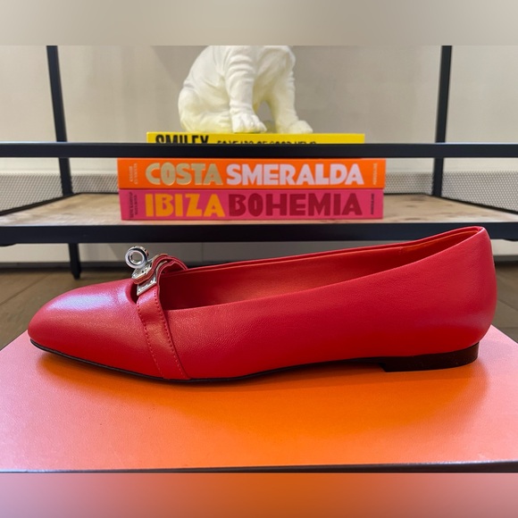 BNIB Hermes Kelly lock Ballet flats sz 37.5 - Picture 12 of 16